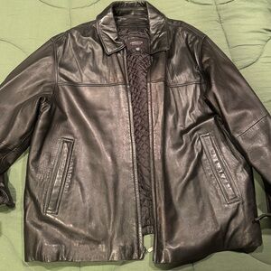Claiborne Dark Brown Leather Jacket